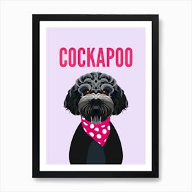 Black Cockapoo Dog Art Print