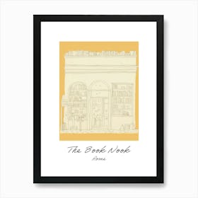 Rome The Book Nook Pastel Colours 2 Poster Art Print