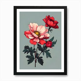 Red Anemones 1 Art Print