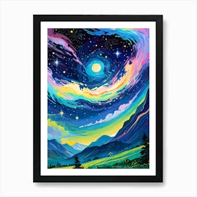 Starry Night Sky 13 Art Print