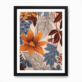 Fall Botanicals Delphinium 1 Art Print