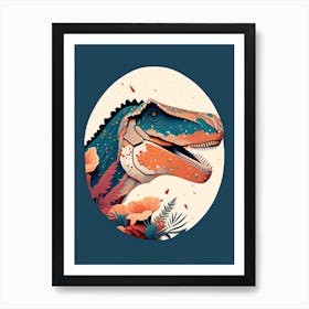Allosaurus Fragilis Terrazzo Style Dinosaur Art Print