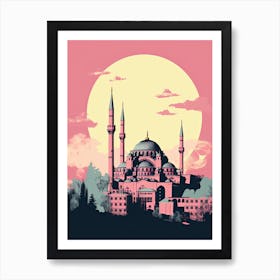 Istanbul In Risograph Style 2 Póster