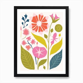 Flowers And Leaves 11 Art Print