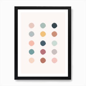 Palette de Couleurs Poster Minimaliste pour Salon