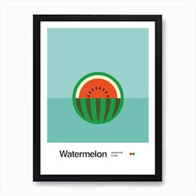 Minimalist Watermelon Poster - Seasonal Fruits Art Print Art Print