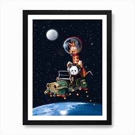 Space Panda Art Print