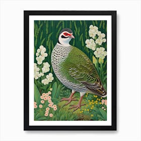 Ohara Koson Inspired Bird Painting Partridge 4 Art Print