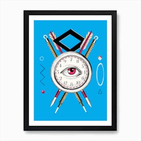 The Clock Tarot Card Poster