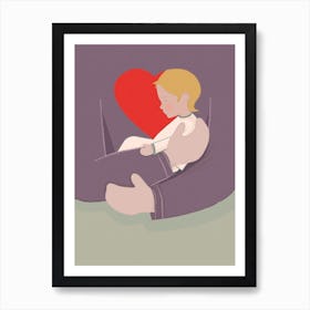 Heart Beat Girl Art Print