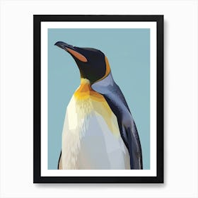 Emperor Penguin Zavodovski Island Minimalist Illustration 3 Art Print