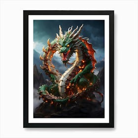 Dragon In The Sky 2 Art Print