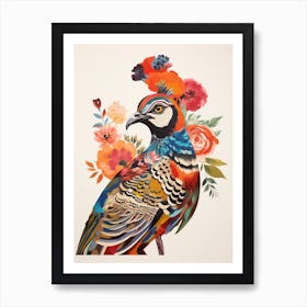 Bird With A Flower Crown Pheasant 6 Art Print