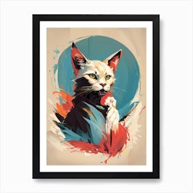 Cat Painting Art Print