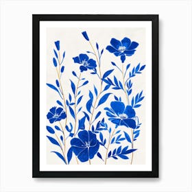 Blue Flowers 71 Art Print