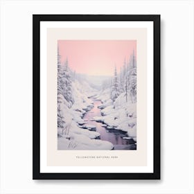 Dreamy Winter National Park Poster  Yellowstone National Park United States 4 Art Print