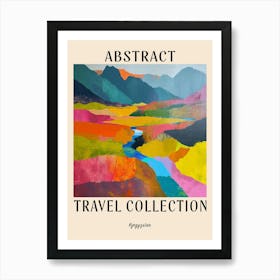 Abstract Travel Collection Poster Kyrgyzstan 1 Art Print