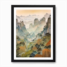 Autumn National Park Painting Zhangjiajie National Forest Park China 2 Art Print