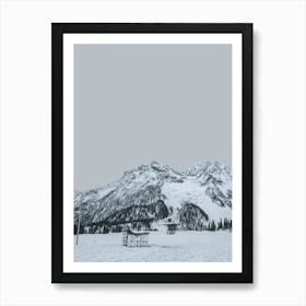 Snowy Mountains photo Art Print