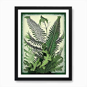 Marsh Fern Vintage Botanical Poster Art Print