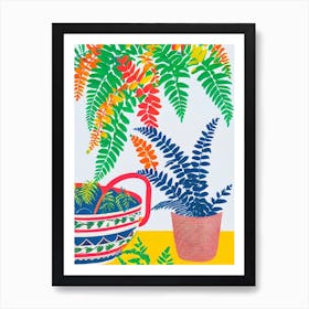 Ferns Eclectic Boho Plant Art Print