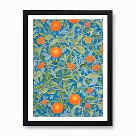 Orange Vintage Botanical Fruit Art Print