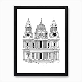 Cathédrale St Pauls poster minimaliste pour salon