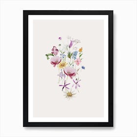 Bunch Of Summer Wildflowers Art Print