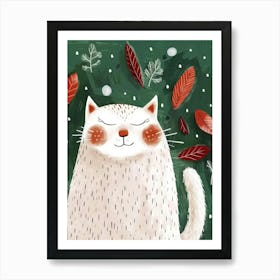 Christmas Cat 7 Art Print