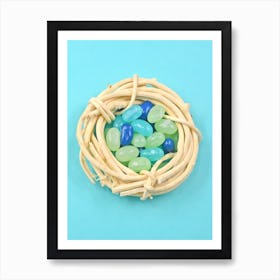 Easter Basket With Jelly Beans Poster