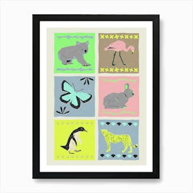 Zoo Animals Art Print