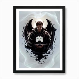 Devil With Xbox Controller Art Print