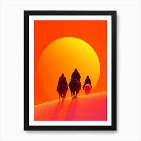 Sunset In The Desert Art Print