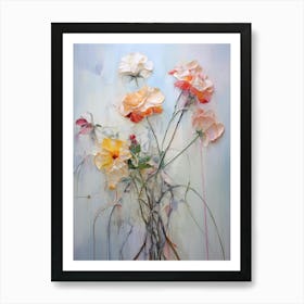 Abstract Flower Painting Carnation 2 Art Print