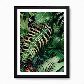 Jungle Foliage 6 Botanical Art Print
