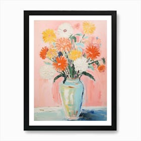 Flower Painting Fauvist Style Chrysanthemum 4 Art Print