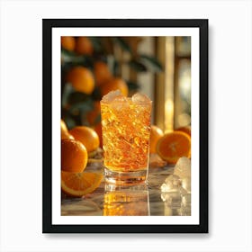 Aperol Spritz Art Print Orange Drink Art Print