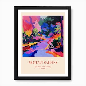 Colourful Gardens Royal Botanic Garden Edinburgh Scotland 2 Red Poster Art Print