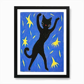 Matisse Cat Blue Dancer Catisse Icarus Art Print