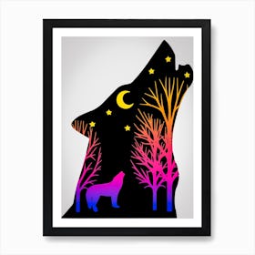 Howling Wolf 1 Art Print