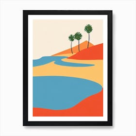 Cala De Mijas Beach Costa Del Sol Spain Midcentury Art Print