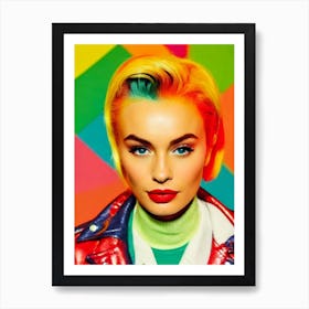 Phoebe Bridgers Colourful Pop Art Art Print