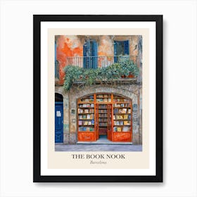 Barcelona Book Nook Bookshop 3 Poster Art Print