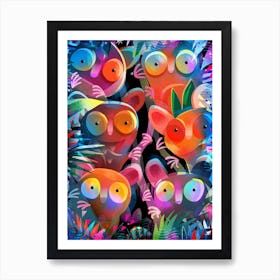 Six Tarsiers Art Print