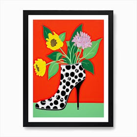 Her Soles in Bloom: Women's Shoe Artistry Art Print