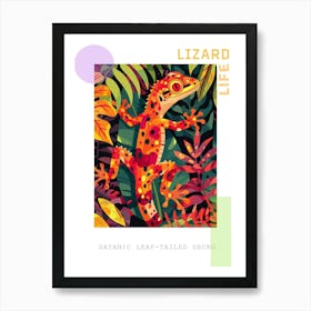 Satanic Leaf Tailed Gecko Abstract Modern Illustration 3 Poster Art Print