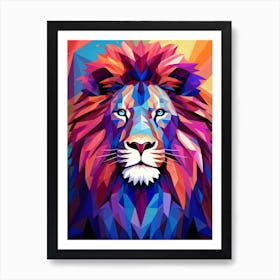 Lion Abstract Pop Art 4 Art Print