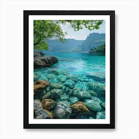 Clear Water In A Lake Art Print