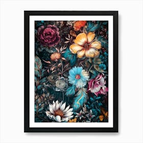 Flowers nature botanical art 6 Art Print