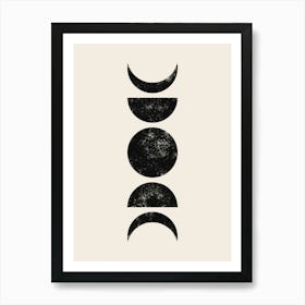 boho Moon Phases Poster